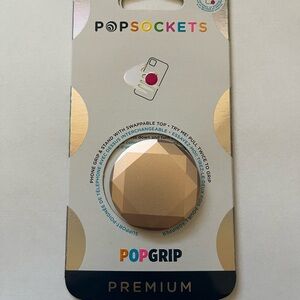 Popsockets Popgrip Premium - Aluminum- Diamond - Rose Gold Phone Grip & Stand